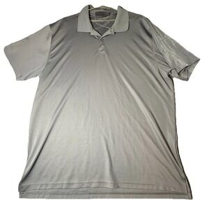 Under Armour Polo Shirt XXL Loose Fit Gray HeatGear Golf Athletic Read